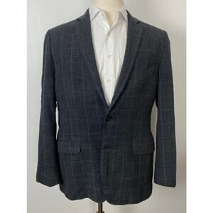 Brooks Brothers Ftizgerald Reda check plaid wool 2-button blazer, 44R